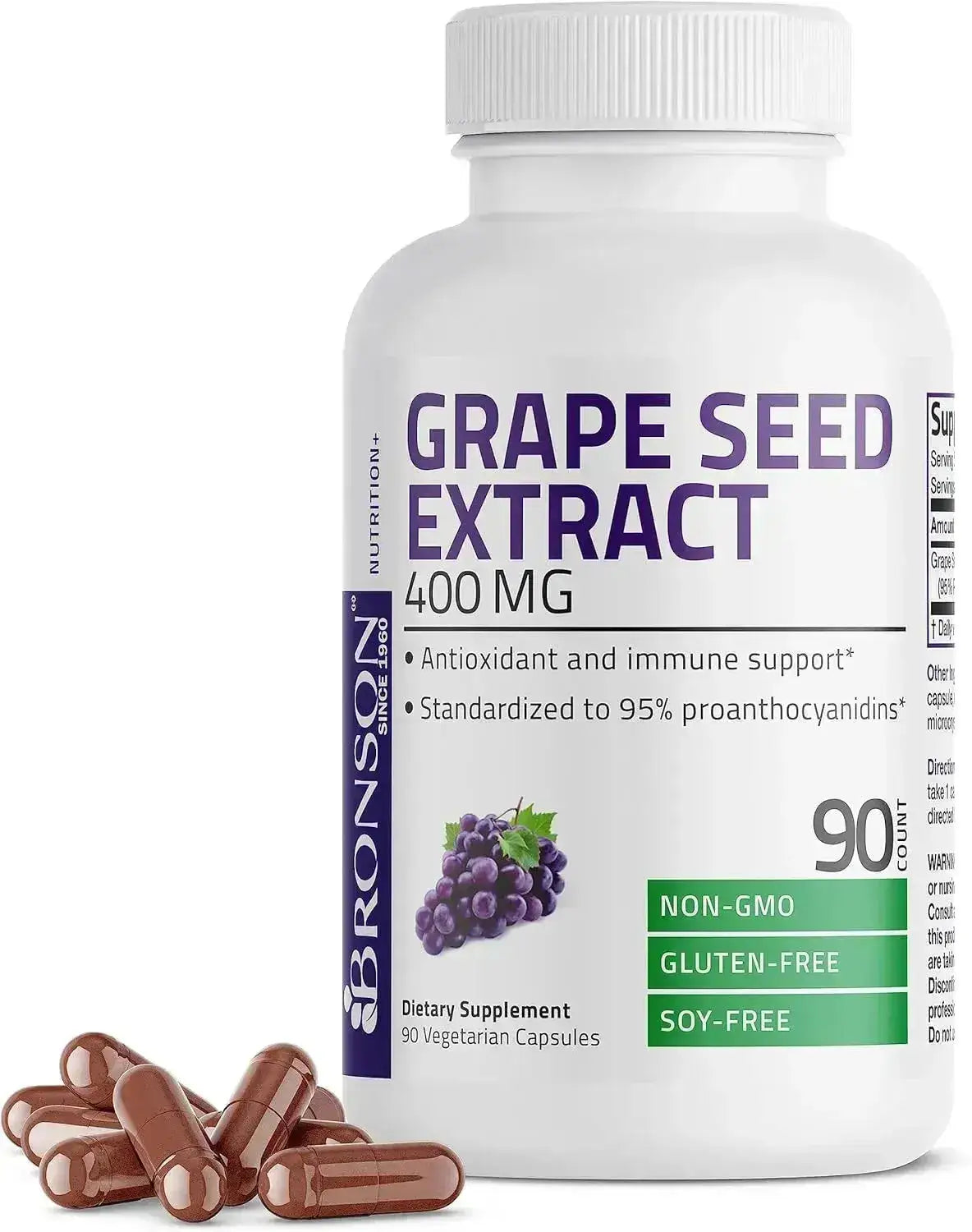 BRONSON - Bronson Grape Seed Extract 400Mg. 90 Capsulas - The Red Vitamin MX - Suplementos Alimenticios - {{ shop.shopifyCountryName }}