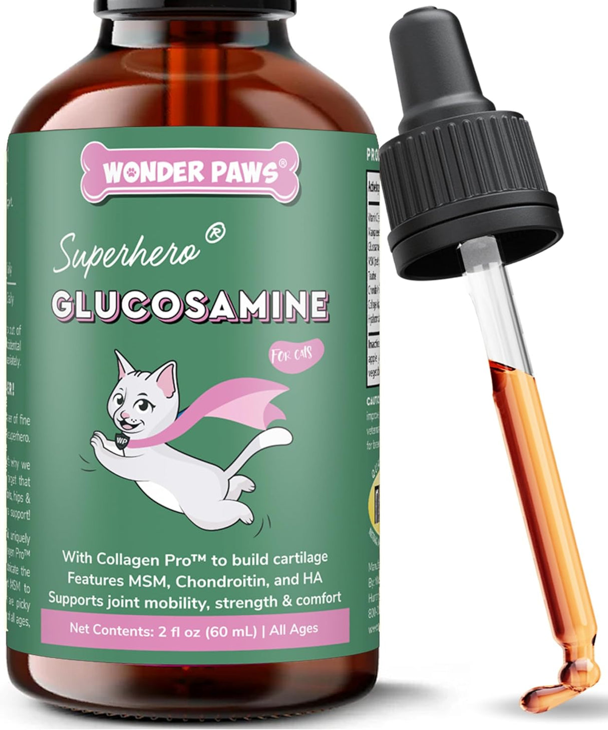 WONDER PAWS Premium Liquid Glucosamine for Cats 2 Fl.Oz.