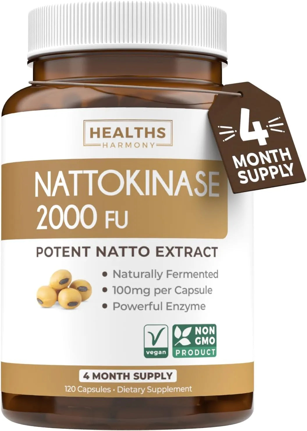HEALTHS HARMONY - Healths Harmony Nattokinase 2000 FU 120 Capsulas - The Red Vitamin MX - Suplementos Alimenticios - {{ shop.shopifyCountryName }}