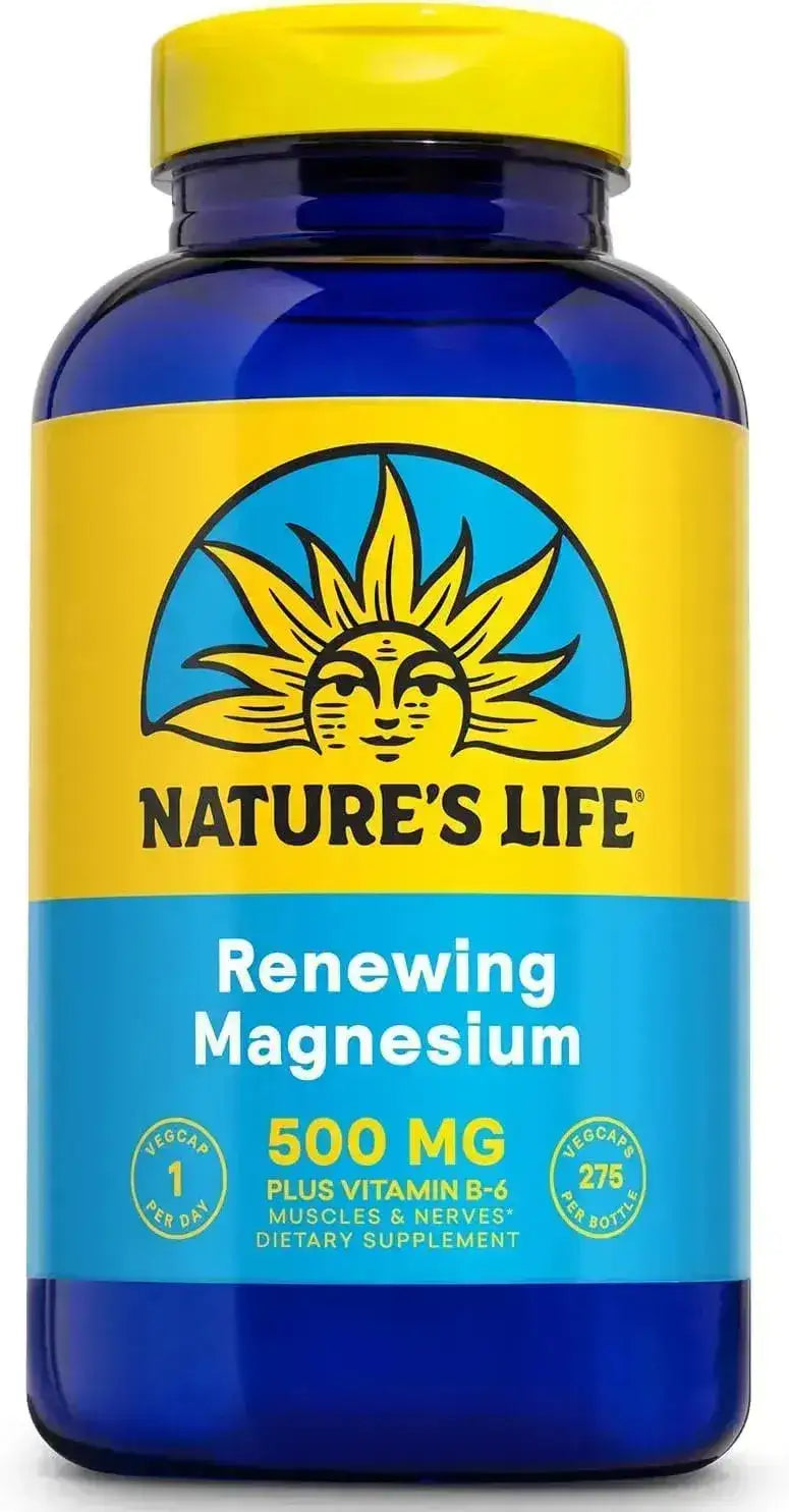 NATURE'S LIFE - Nature’s Life Renewing Magnesium 500Mg. 275 Capsulas - The Red Vitamin MX - Suplementos Alimenticios - {{ shop.shopifyCountryName }}