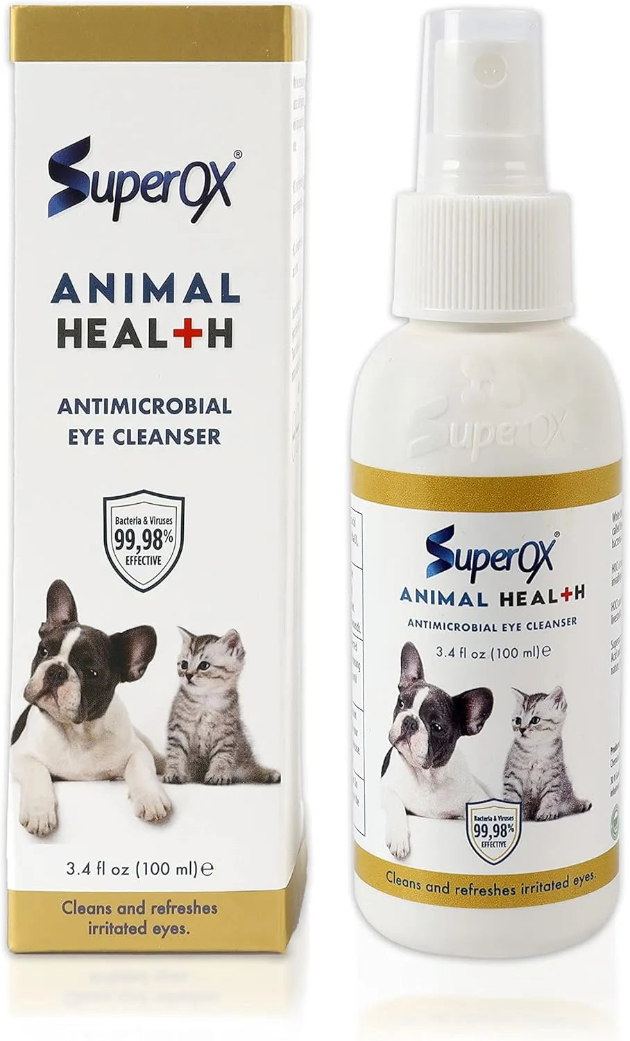 SUPEROX - Superox Animal Eye Wash & Tear Stain Remover 100Ml. - The Red Vitamin MX - Cuidado De Los Ojos De Los Perros - {{ shop.shopifyCountryName }}