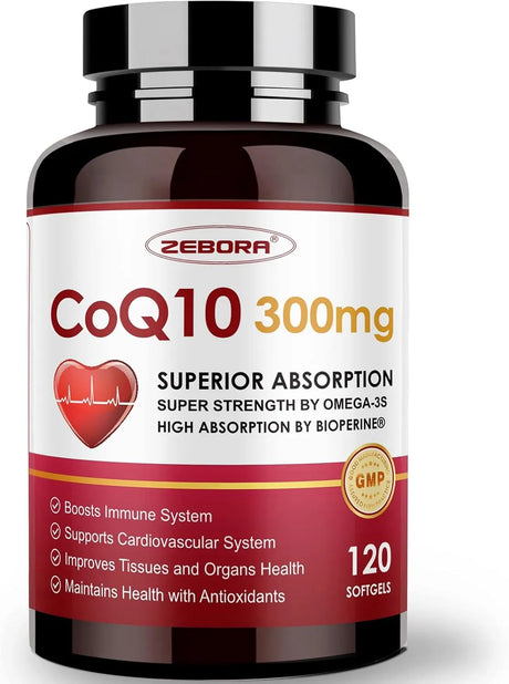 ZEBORA - ZEBORA CoQ10 300Mg. 120 Capsulas Blandas - The Red Vitamin MX - Suplementos Alimenticios - {{ shop.shopifyCountryName }}