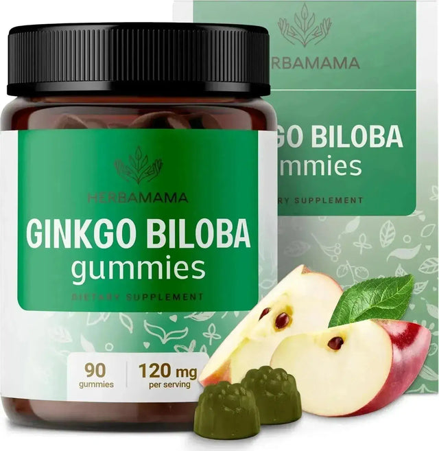 HERBAMAMA - HERBAMAMA Ginkgo Biloba Gummies 120Mg. 90 Gomitas - The Red Vitamin MX - Suplementos Alimenticios - {{ shop.shopifyCountryName }}