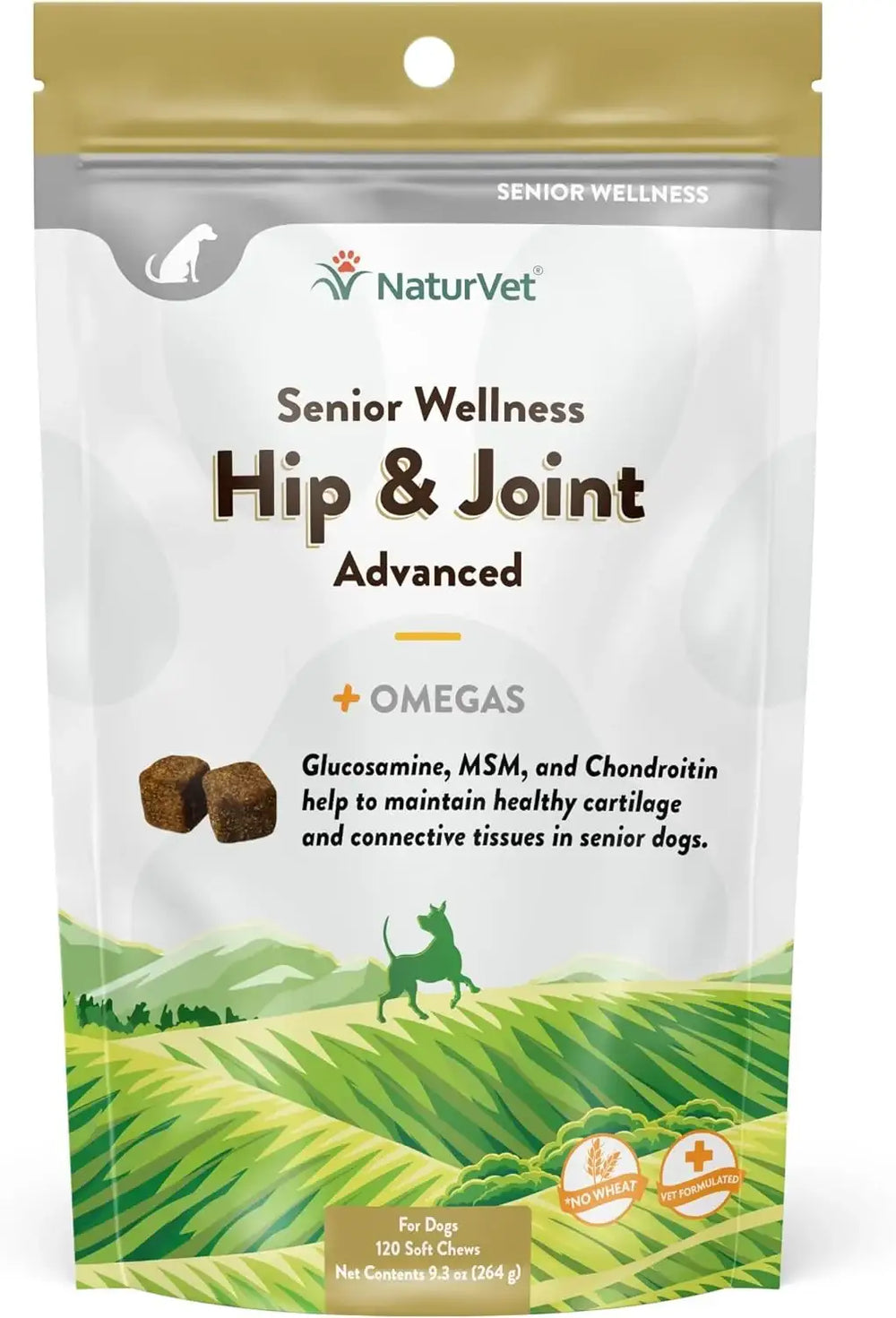 NATURVET - NaturVet Senior Wellness Hip & Joint Advanced Plus Omegas 120 Masticables - The Red Vitamin MX - Cuidado De Cadera Y Articulaciones Para Perros - {{ shop.shopifyCountryName }}