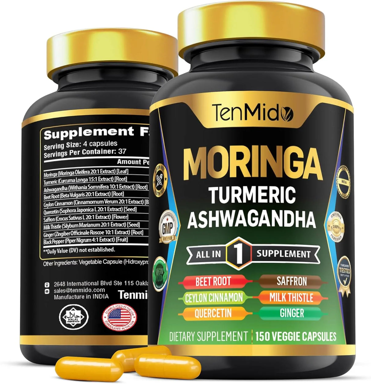 TENMIDO - Tenmido Moringa Oleifera 10in1 Formula 150 Capsulas - The Red Vitamin MX - Suplementos Alimenticios - {{ shop.shopifyCountryName }}