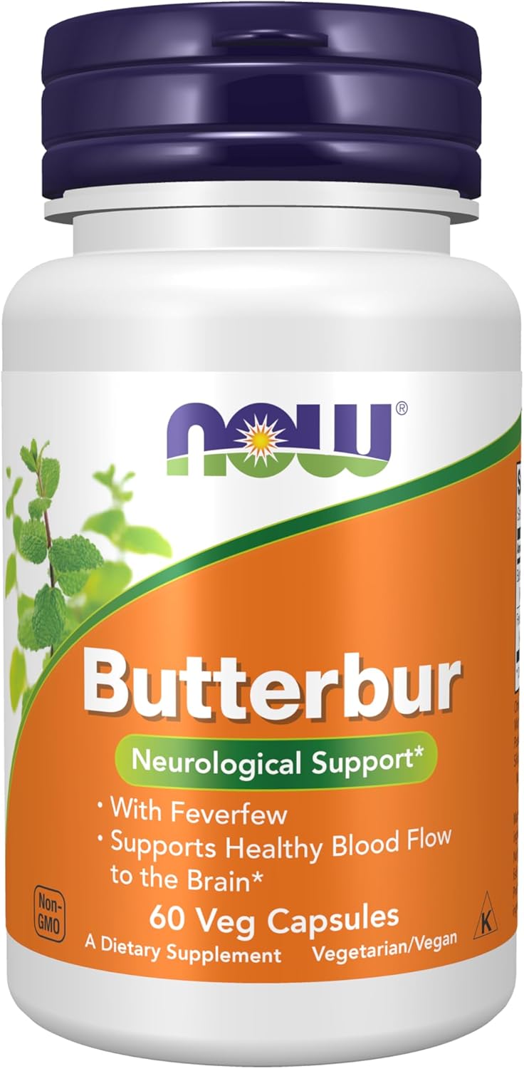 NOW Foods Supplements Butterbur 60 Capsulas 2 Pack
