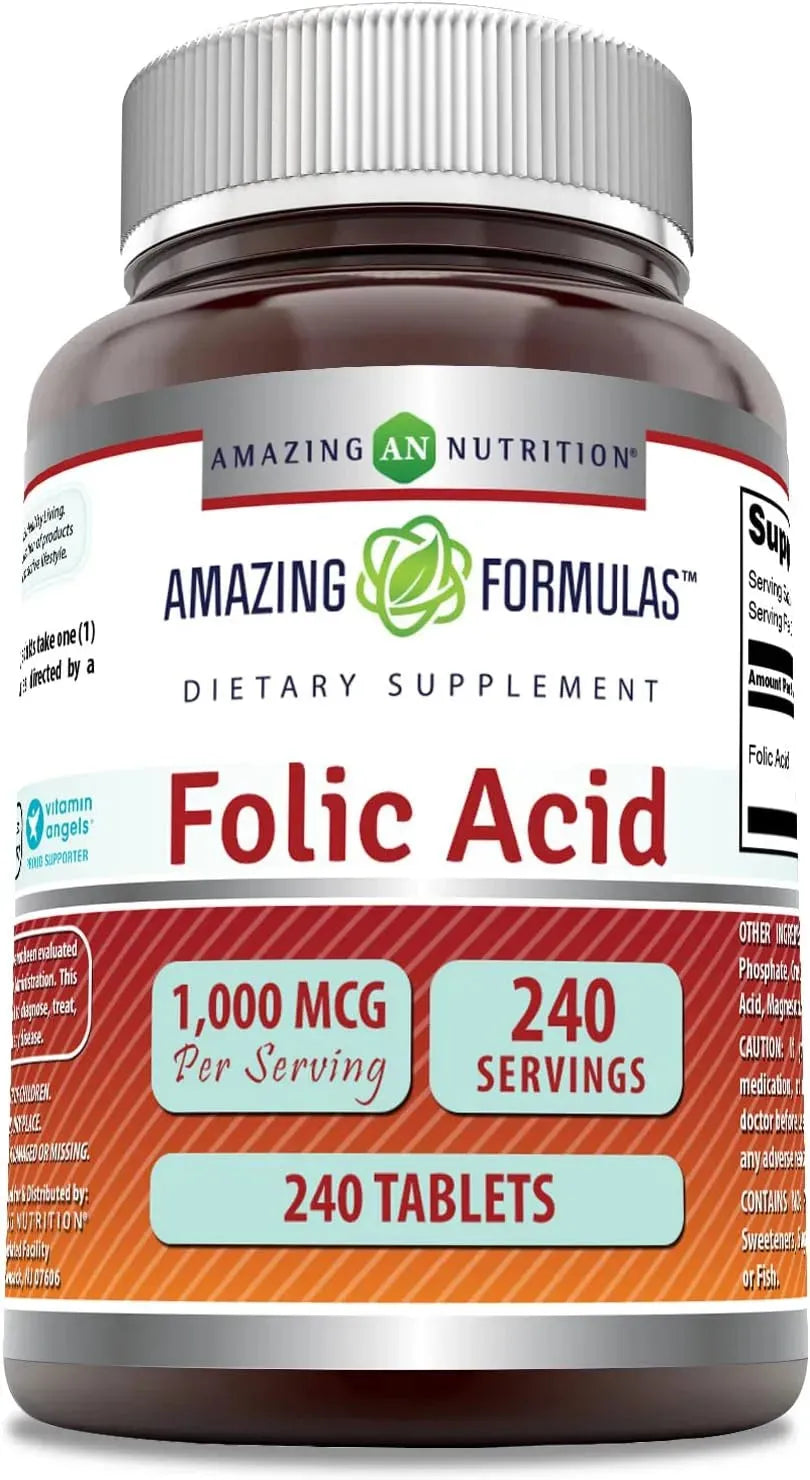 AMAZING FORMULAS - Amazing Formulas Folic Acid 1000mcg 240 Tabletas - The Red Vitamin MX - Suplementos Alimenticios - {{ shop.shopifyCountryName }}