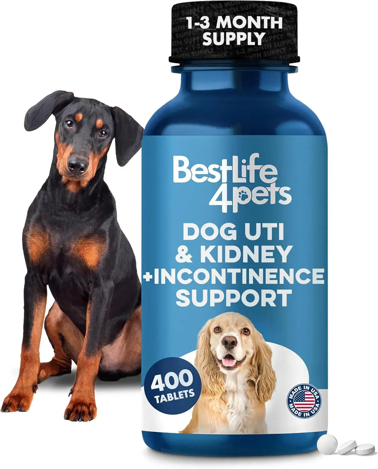BESTLIFE4PETS - BestLife4Pets Dog UTI Treatment 400 Tabletas - The Red Vitamin MX - Salud De Tracto Urinario Para Perros - {{ shop.shopifyCountryName }}