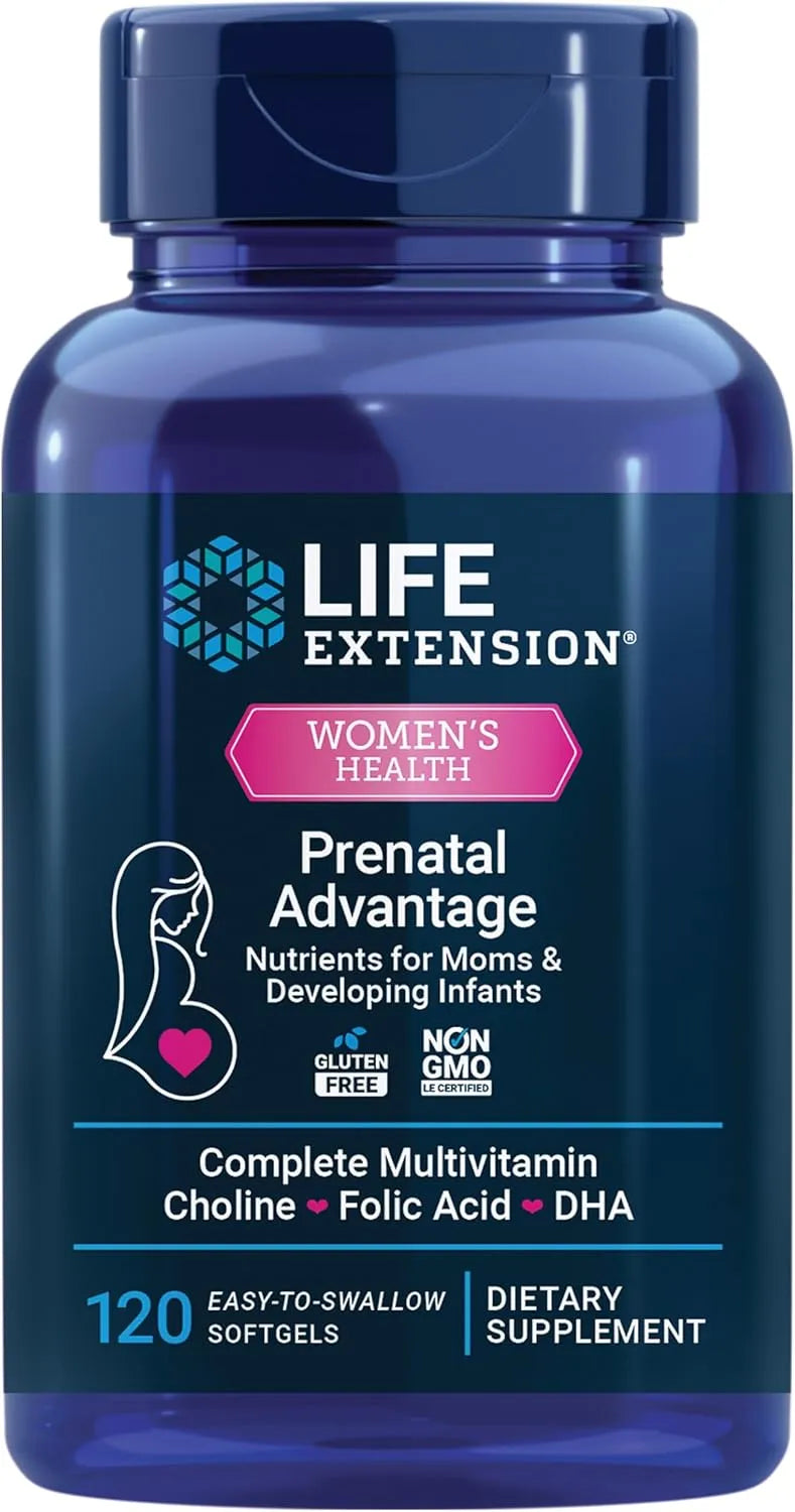 LIFE EXTENSION - Life Extension Prenatal Advantage 120 Capsulas Blandas - The Red Vitamin MX - Suplementos Alimenticios - {{ shop.shopifyCountryName }}