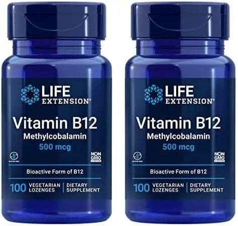 LIFE EXTENSION - Life Extension Vitamin B12 Methylcobalamin 500mcg 100 Tabletas 2 Pack - The Red Vitamin MX - Suplementos Alimenticios - {{ shop.shopifyCountryName }}