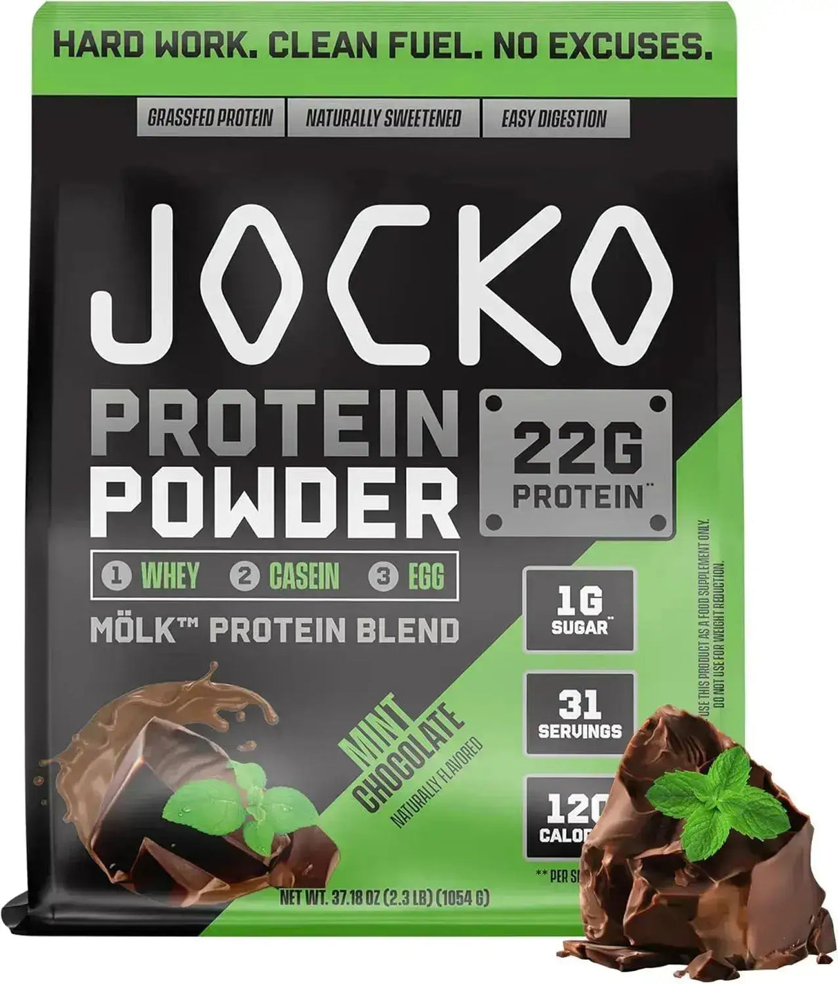 JOCKO FUEL - Jocko Mölk Whey Protein Powder Sugar Free 31 Servicios Mint Chocolate 1054Gr. - The Red Vitamin MX - Suplementos Alimenticios - {{ shop.shopifyCountryName }}