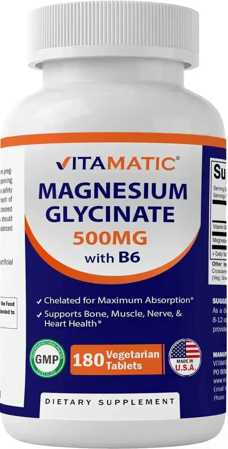 VITAMATIC - Vitamatic Magnesium Glycinate 500Mg. 180 Tabletas - The Red Vitamin MX - Suplementos Alimenticios - {{ shop.shopifyCountryName }}