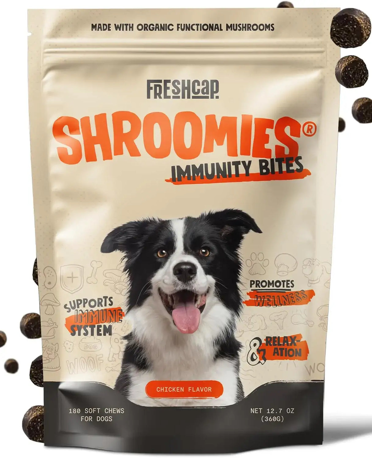 FRESHCAP - FreshCap Mushrooms Shroomies 13 in 1 Turkey Tail Mushroom for Dogs 180 Masticables - The Red Vitamin MX - Suplementos Herbales Para Perros - {{ shop.shopifyCountryName }}
