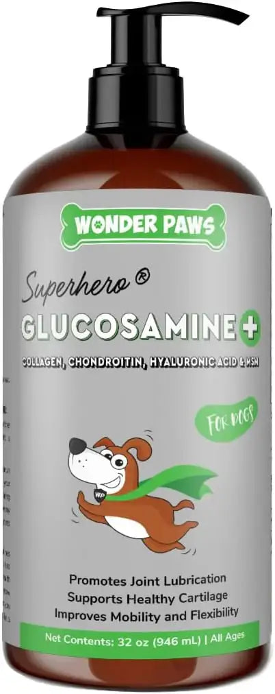 WONDER PAWS - WONDER PAWS Premium Liquid Glucosamine for Dogs Strength Joint Support 32 Fl.Oz. - The Red Vitamin MX - Cuidado De Cadera Y Articulaciones Para Perros - {{ shop.shopifyCountryName }}