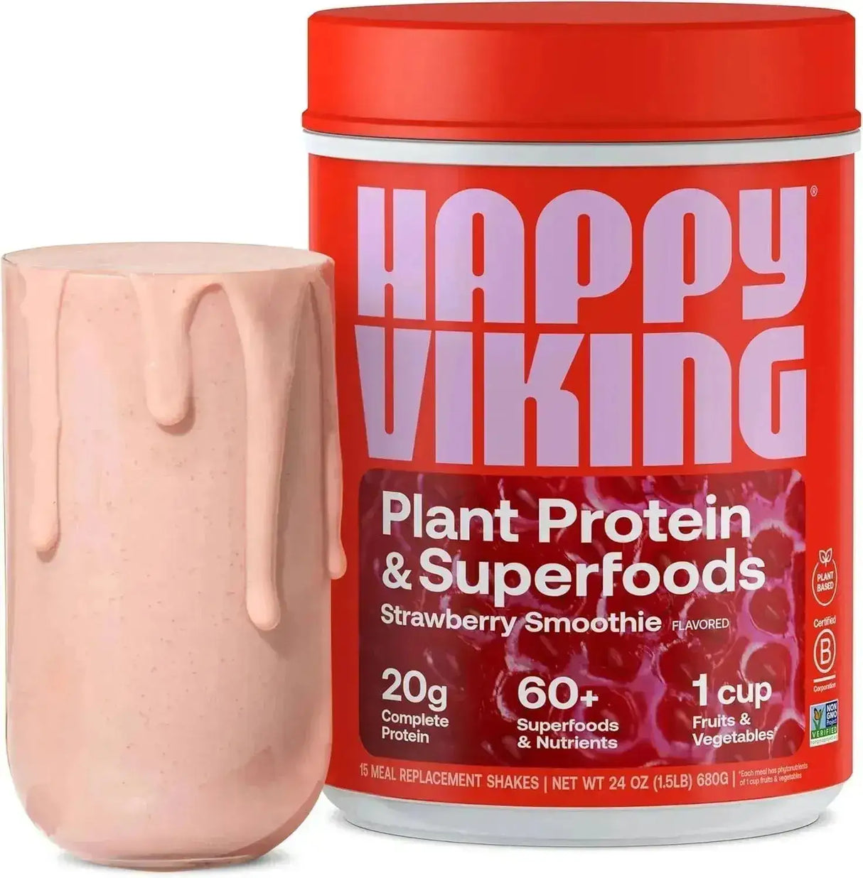 HAPPY VIKING - Happy Viking Strawberry Protein + Superfoods Powder 680Gr. - The Red Vitamin MX - Suplementos Alimenticios - {{ shop.shopifyCountryName }}