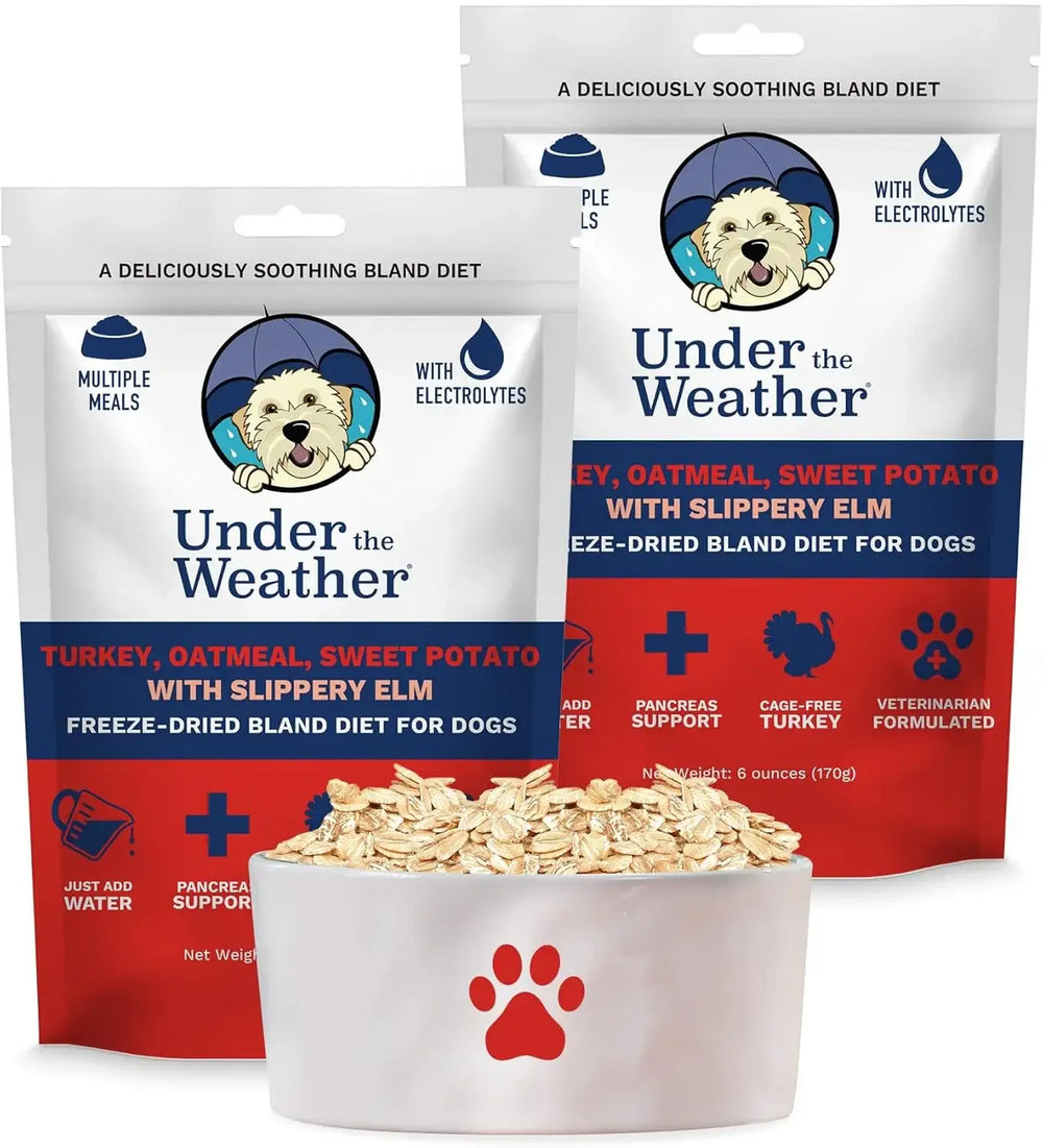 UNDER THE WEATHER - Under the Weather Bland Diet for Dogs Turkey Oatmeal Sweet Potato & Slippery Elm 6 Oz. 2 Pack - The Red Vitamin MX - Medicamentos Sin Receta Para Perros - {{ shop.shopifyCountryName }}