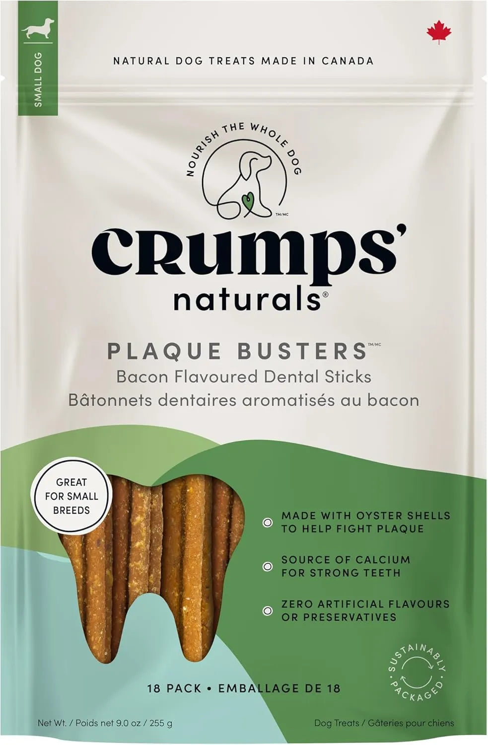 CRUMPS NATURALS - Crumps' Naturals Pbb- Bacon Dental Dog Treats Small Dog 18 Piezas - The Red Vitamin MX - Cuidado Dental Para Perros - {{ shop.shopifyCountryName }}