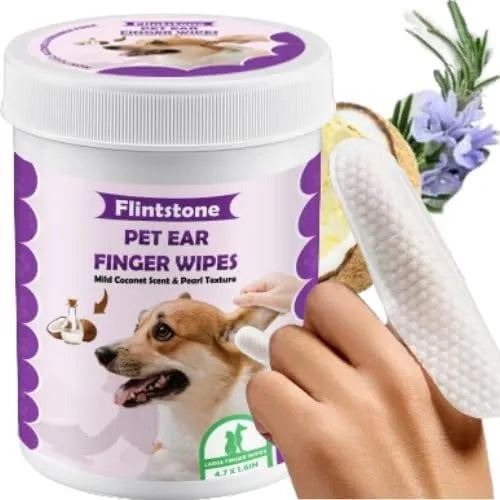 FLINTSTONE - Flintstone Dog Ear Cleaner Finger Wipes Mild Coconut Scent 60 Toallitas - The Red Vitamin MX - Cuidado Del Oído De Perros - {{ shop.shopifyCountryName }}