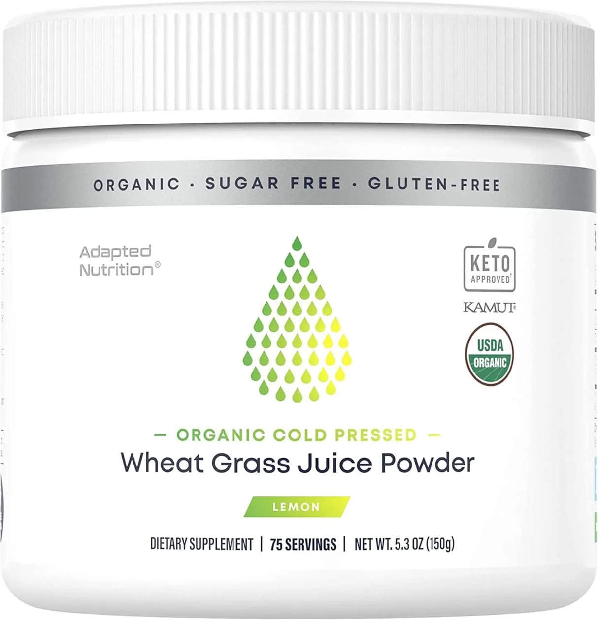 ADAPTED NUTRITION - Adapted Nutrition Organic Wheatgrass Juice Powder with Kamut 75 Servicios 150Gr. - The Red Vitamin MX - Suplementos Alimenticios - {{ shop.shopifyCountryName }}