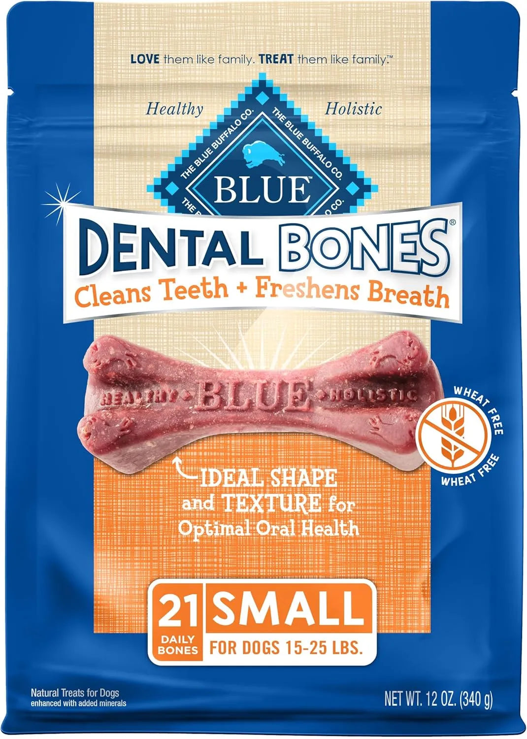 BLUE BUFFALO - Blue Buffalo Dental Bones Small Natural Dental Chew Dog Treats 21 Piezas - The Red Vitamin MX - Cuidado Dental Para Perros - {{ shop.shopifyCountryName }}