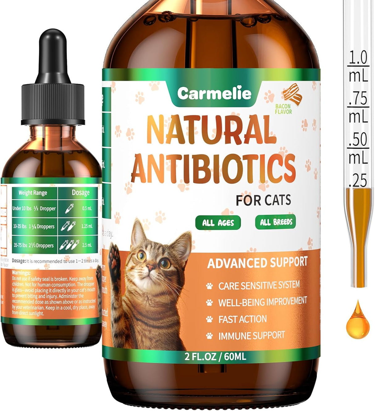 Carmelie Natural Antibiotics for Cats 2 Fl.Oz.