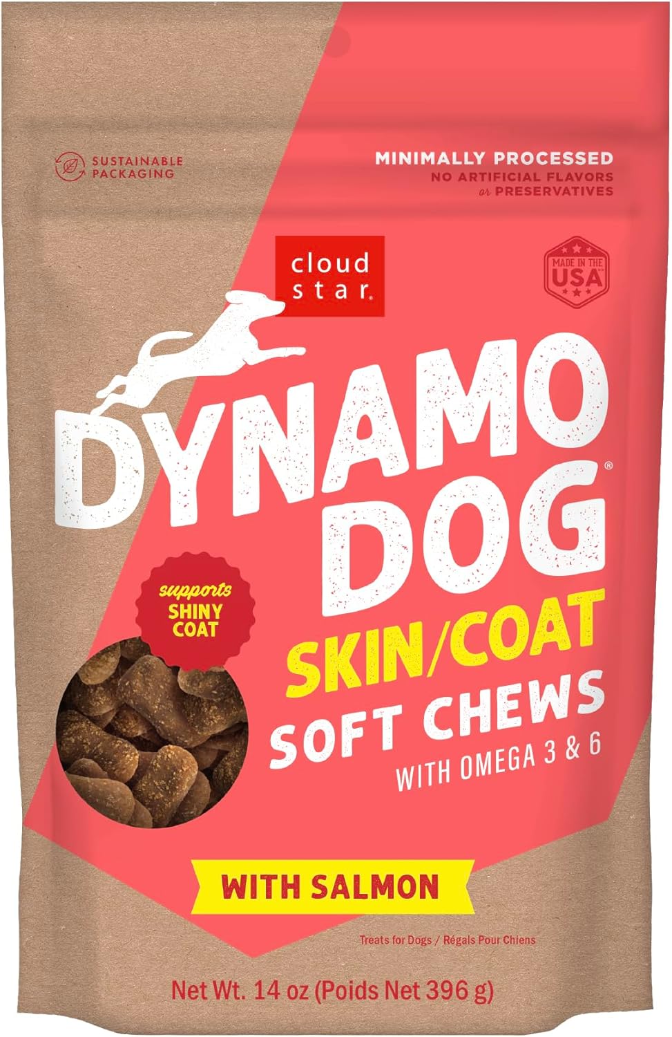 Cloud Star Dynamo Dog Skin & Coat Soft Chews 396Gr.