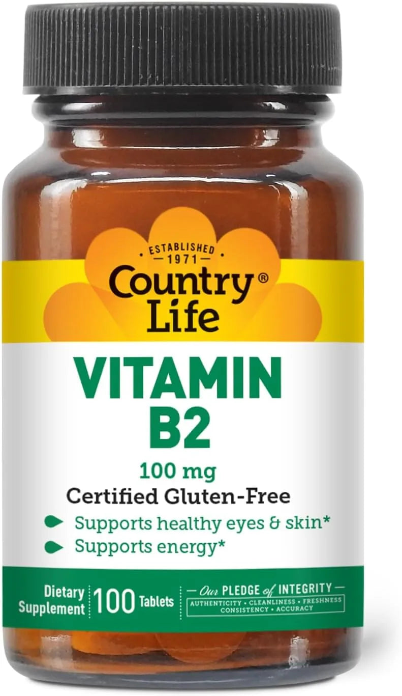 COUNTRY LIFE - Country Life Vitamin B2 100Mg. 100 Tabletas - The Red Vitamin MX - Suplementos Alimenticios - {{ shop.shopifyCountryName }}