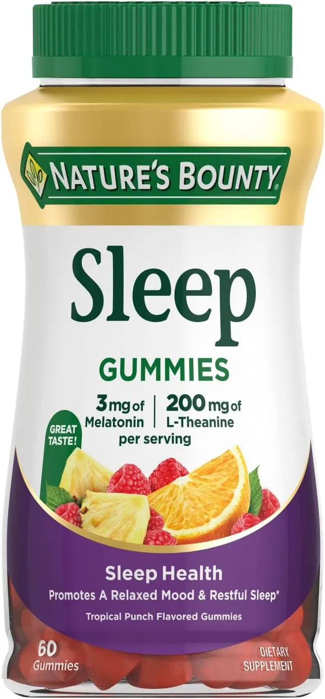 NATURE'S BOUNTY - Nature's Bounty Sleep Gummies 3Mg. Melatonin and 200Mg. L-theanine 60 Gomitas - The Red Vitamin MX - Suplementos Alimenticios - {{ shop.shopifyCountryName }}