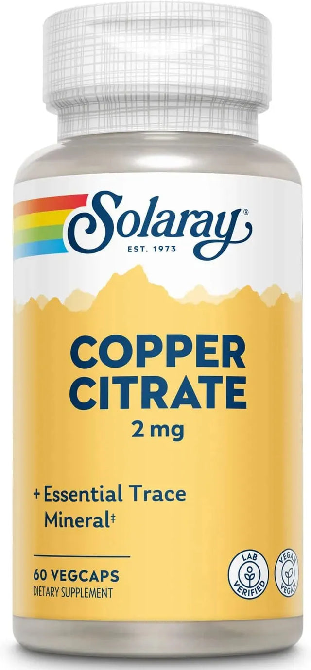 SOLARAY - SOLARAY Biocitrate Copper 2Mg. 60 Capsulas - The Red Vitamin MX - Suplementos Alimenticios - {{ shop.shopifyCountryName }}