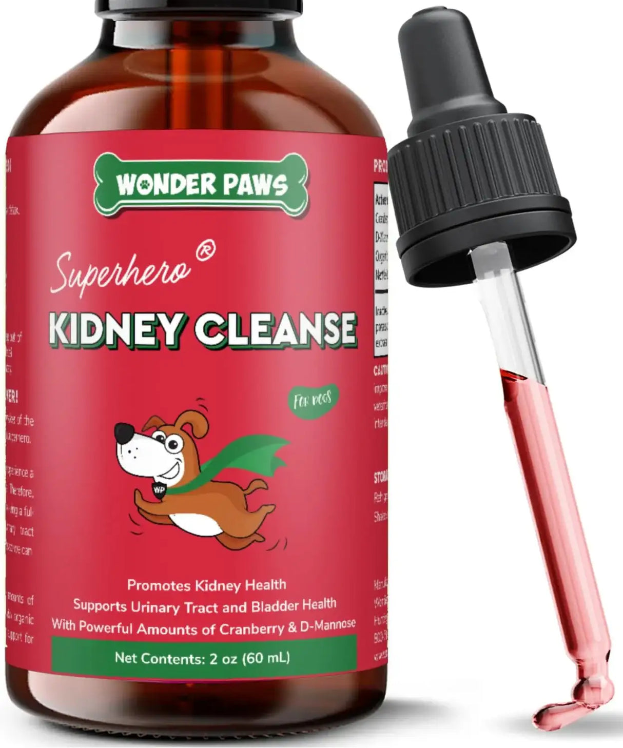 WONDER PAWS - WONDER PAWS Premium Kidney Support for Dogs 2 Fl.Oz. - The Red Vitamin MX - Salud De Tracto Urinario Para Perros - {{ shop.shopifyCountryName }}