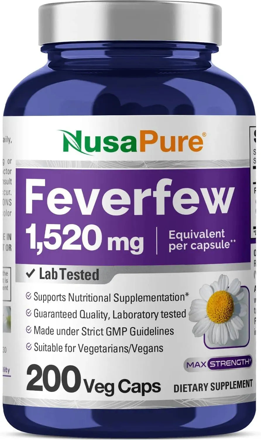 NUSAPURE - NusaPure Feverfew 1520Mg. 200 Capsulas - The Red Vitamin MX - Suplementos Alimenticios - {{ shop.shopifyCountryName }}