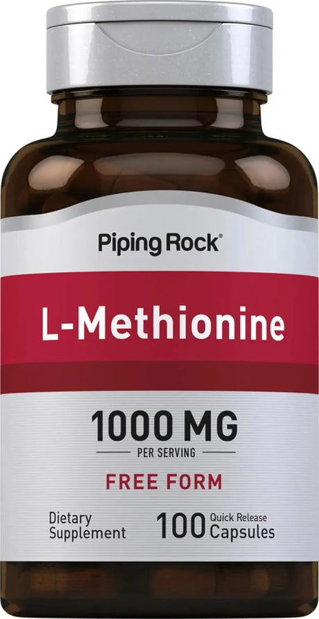 PIPING ROCK - Piping Rock L-Methionine 1000Mg. 100 Capsulas - The Red Vitamin MX - Suplementos Alimenticios - {{ shop.shopifyCountryName }}