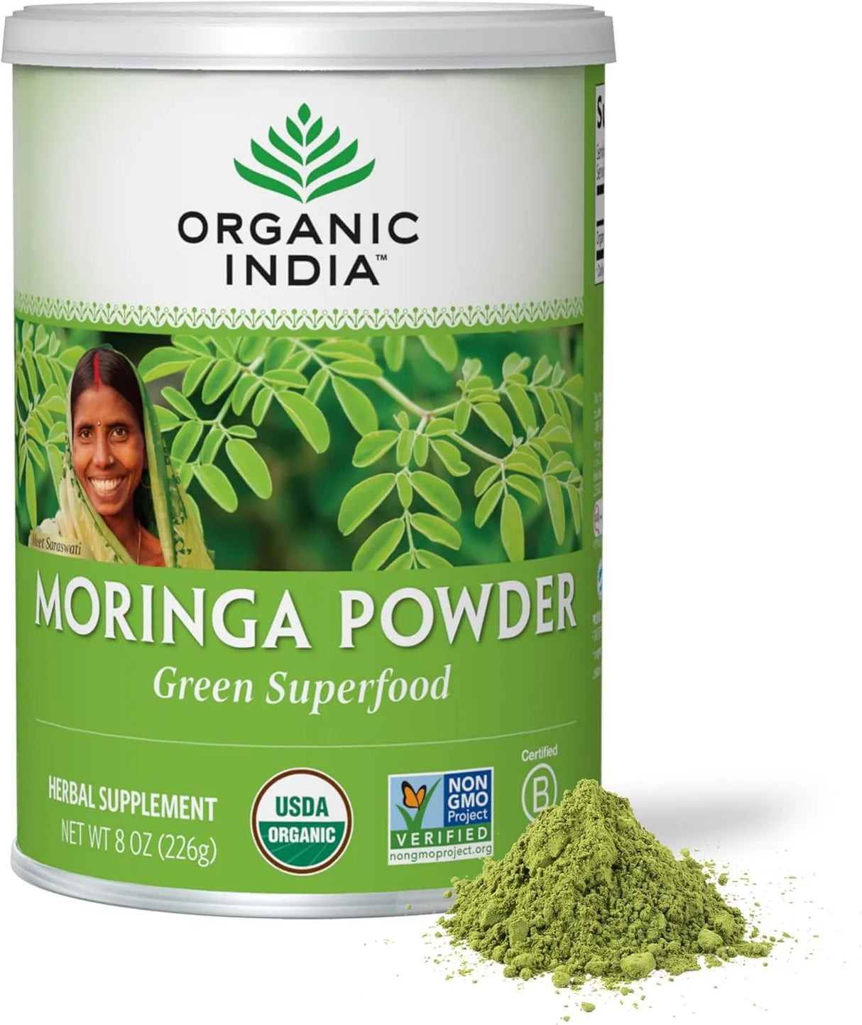 ORGANIC INDIA - ORGANIC INDIA Moringa Powder 226Gr. - The Red Vitamin MX - Suplementos Alimenticios - {{ shop.shopifyCountryName }}