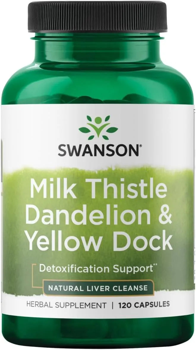 SWANSON - Swanson Milk Thistle, Dandelion & Yellow Dock 120 Capsulas - The Red Vitamin MX - Suplementos Alimenticios - {{ shop.shopifyCountryName }}