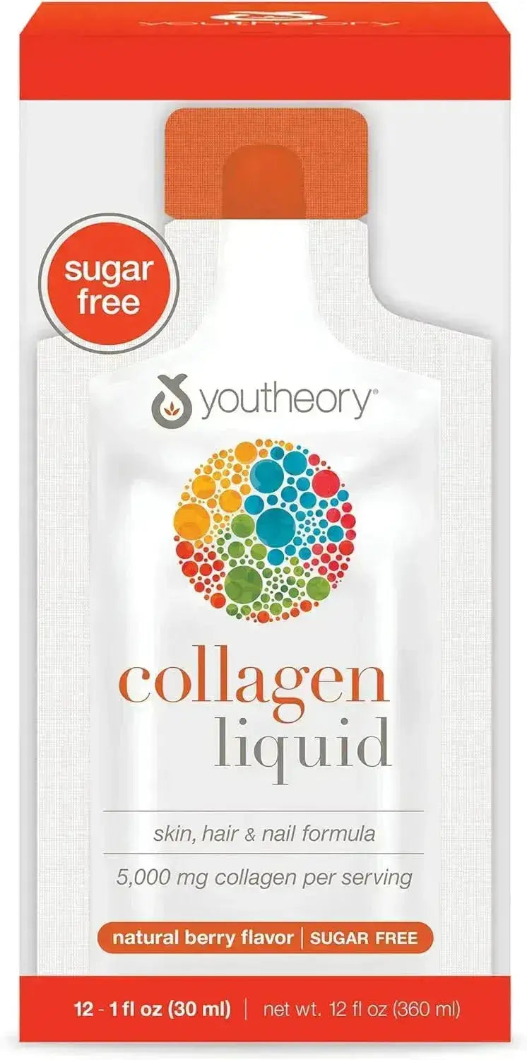 YOUTHEORY - Youtheory Collagen Liquid 12 Paquetes - The Red Vitamin MX - Suplementos Alimenticios - {{ shop.shopifyCountryName }}