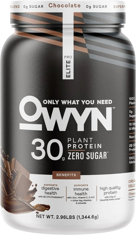 OWYN - OWYN Only What You Need Pro Elite Vegan 30g Plant-Based High Protein Powder Dark Chocolate 1344Gr. - The Red Vitamin MX - Suplementos Alimenticios - {{ shop.shopifyCountryName }}