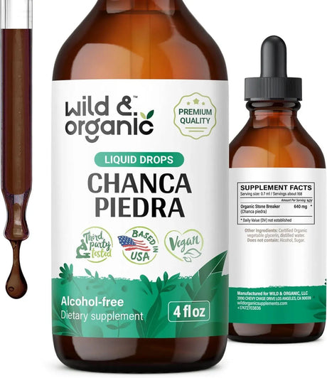 WILD & ORGANIC - Wild & Organic Stone Breaker Chanca Piedra Liquid Extract 4 Fl.Oz. - The Red Vitamin MX - Suplementos Alimenticios - {{ shop.shopifyCountryName }}