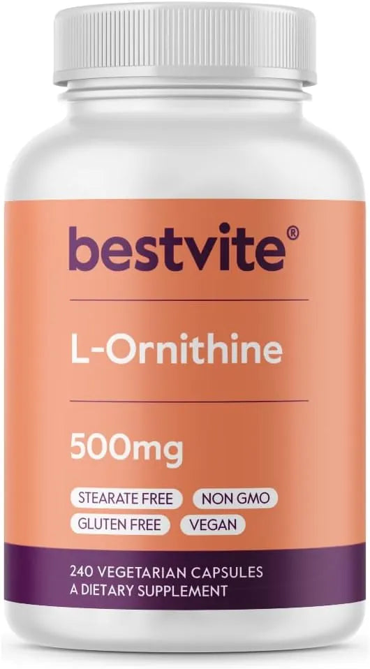 BESTVITE - BESTVITE L-Ornithine 500Mg. 240 Capsulas - The Red Vitamin MX - Suplementos Alimenticios - {{ shop.shopifyCountryName }}