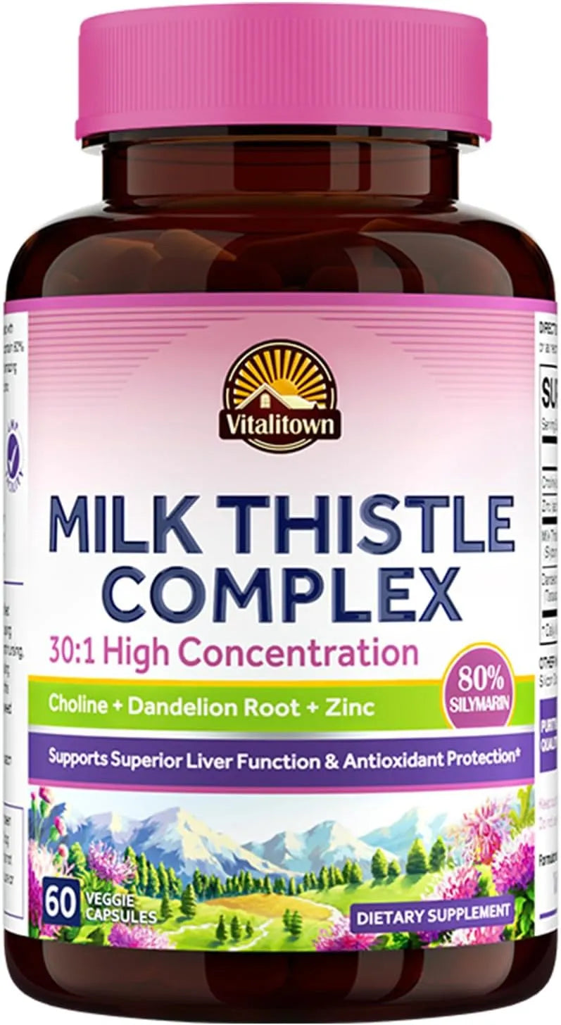 VITALITOWN - Vitalitown Milk Thistle Complex 600Mg. 60 Capsulas - The Red Vitamin MX - Suplementos Alimenticios - {{ shop.shopifyCountryName }}