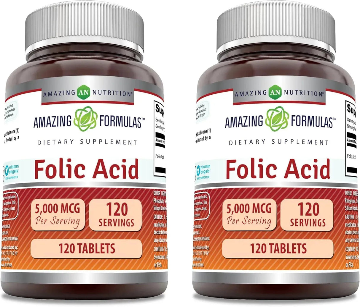 AMAZING FORMULAS - Amazing Formulas Folic Acid 5000mcg 120 Tabletas 2 Pack - The Red Vitamin MX - Suplementos Alimenticios - {{ shop.shopifyCountryName }}