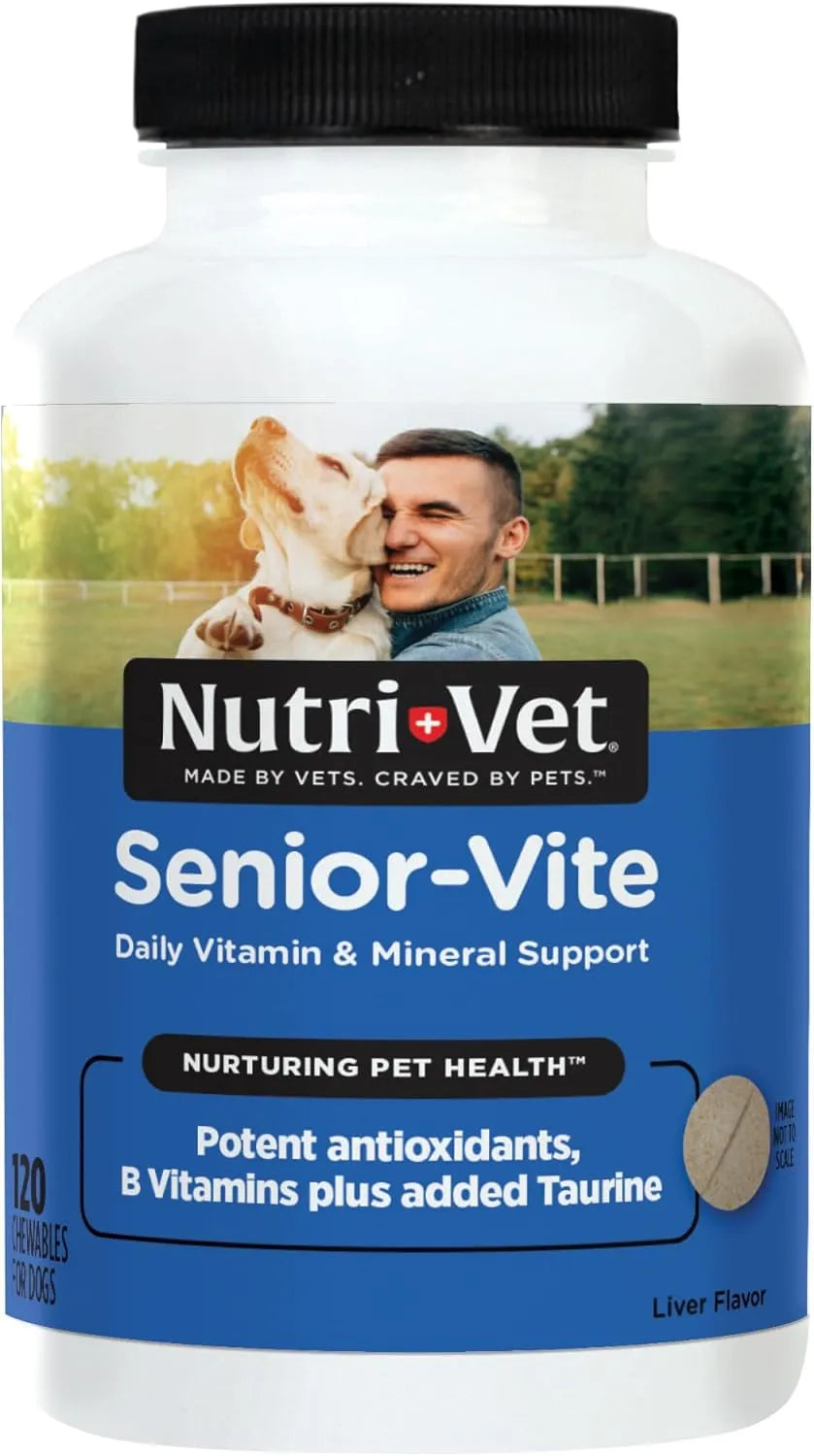 NUTRI-VET - Nutri-Vet Senior-Vite Chewables for Dogs 120 Masticables - The Red Vitamin MX - Multivitamínicos Para Perros - {{ shop.shopifyCountryName }}