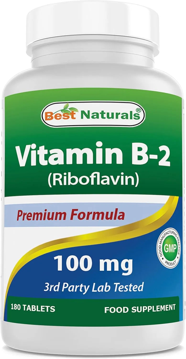 BEST NATURALS - Best Naturals Vitamin B2 100Mg. 180 Tabletas - The Red Vitamin MX - Suplementos Alimenticios - {{ shop.shopifyCountryName }}