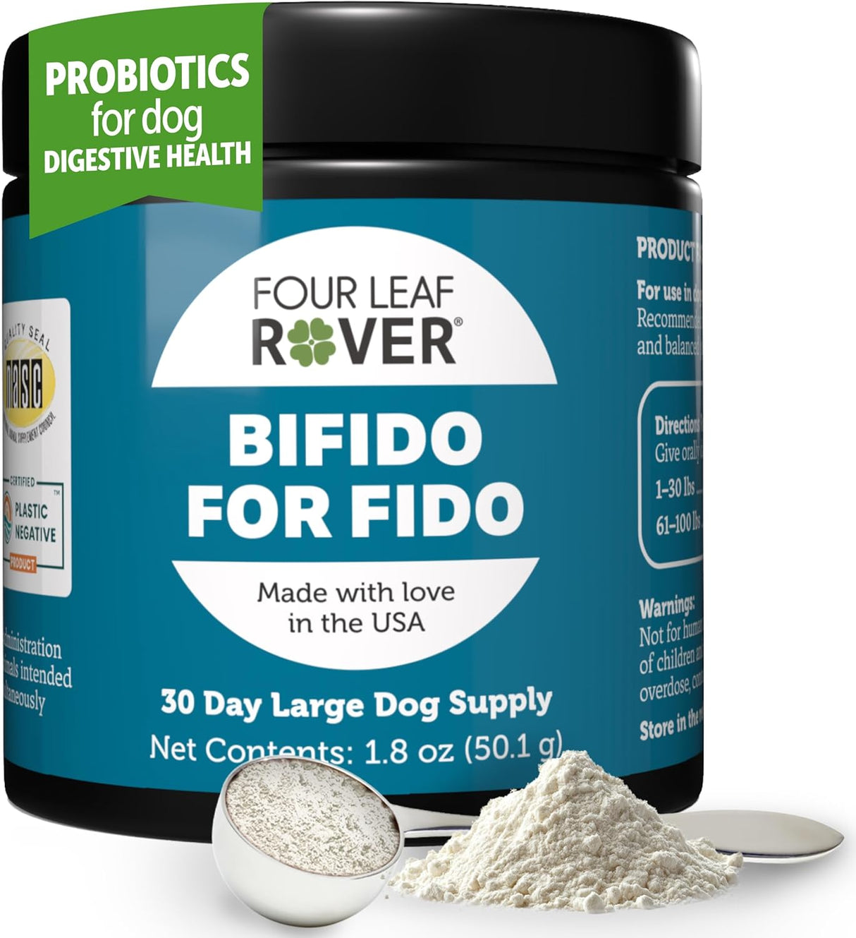 FOUR LEAF ROVER Bifido for Fido Dog Probiotics 50Gr.