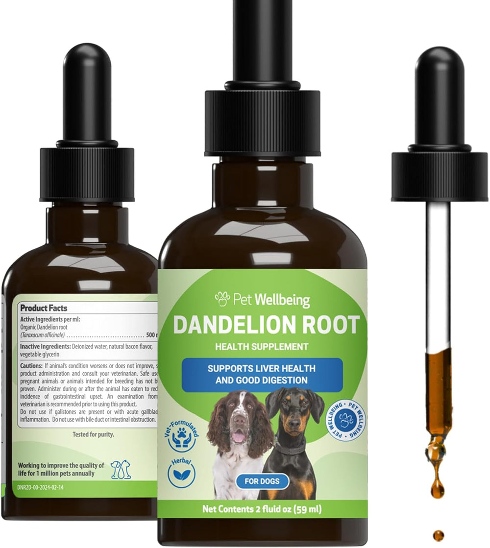 Pet Wellbeing Dandelion Root for Dogs Liver & Heart Health 2 Fl.Oz.