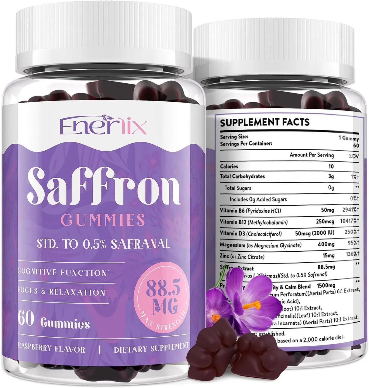 ENERLIX - Enerlix Saffron Gummies 88.5Mg. 60 Gomitas 2 Pack - The Red Vitamin MX - Suplementos Alimenticios - {{ shop.shopifyCountryName }}