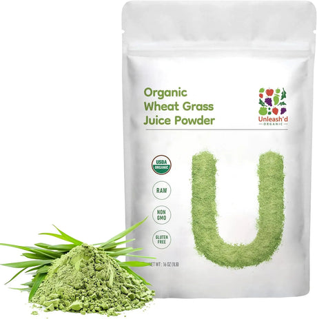 UNLEASH'D ORGANIC - UNLEASH'D ORGANIC Organic Wheat Grass Juice Powder 1 Lb. - The Red Vitamin MX - Suplementos Alimenticios - {{ shop.shopifyCountryName }}