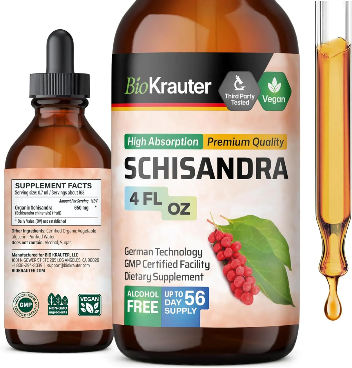 BIOKRAUTER - BIO KRAUTER Schisandra Berry Drops 4 Fl.Oz. - The Red Vitamin MX - Suplementos Alimenticios - {{ shop.shopifyCountryName }}