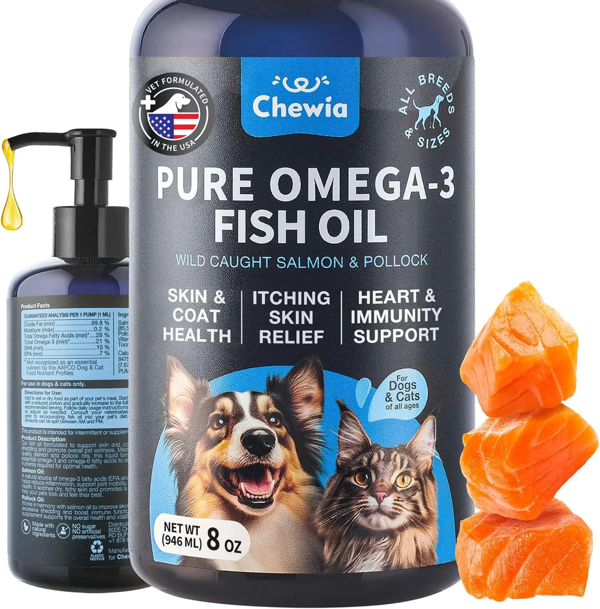 CHEWIA - CHEWIA Fish Oil for Dogs and Cats 8 Fl.Oz. - The Red Vitamin MX - Aceite De Pescado Para Perros - {{ shop.shopifyCountryName }}