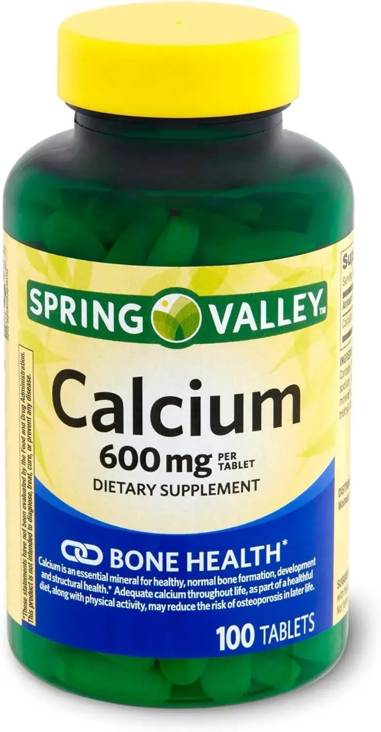 SPRING VALLEY - Spring Valley Calcium 600Mg. 100 Tabletas 3 Pack - The Red Vitamin MX - Suplementos Alimenticios - {{ shop.shopifyCountryName }}