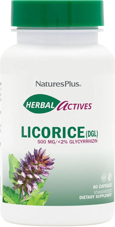 NATURES PLUS - Natures Plus Herbal Actives Licorice DGL 500Mg. 60 Capsulas - The Red Vitamin MX - Suplementos Alimenticios - {{ shop.shopifyCountryName }}